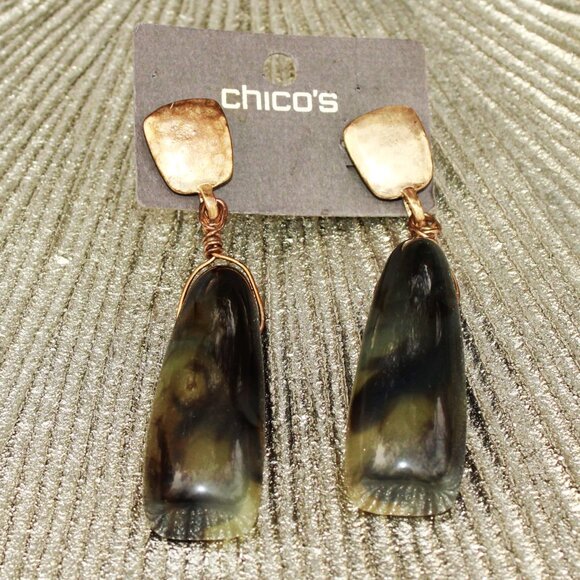 Chico's Epoxy Resin Drop Earrings - Picture 3 of 6